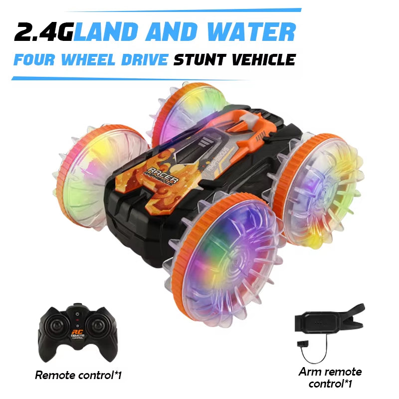 Amphibious RC Car Remote Control Stunt Car Vehicle Double-Sided Flip Driving Drift Rc Cars Outdoor Toys for Boys Children'S Gift