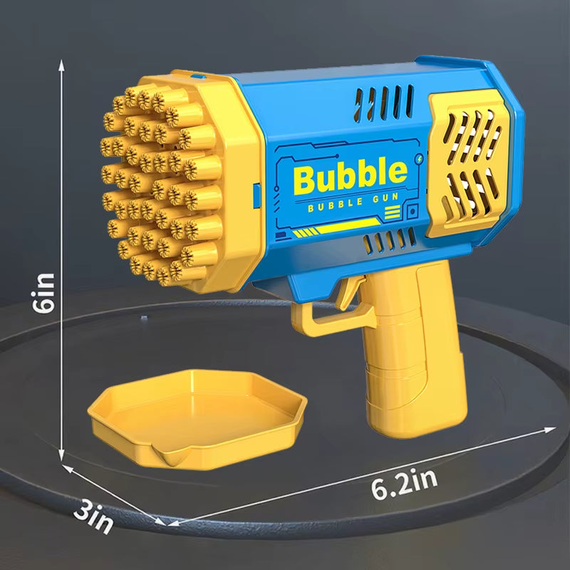 40 Hole Handheld Fully Automatic Space Light Bubble Machine Electric Children'S Toys without Battery without Bubble Water