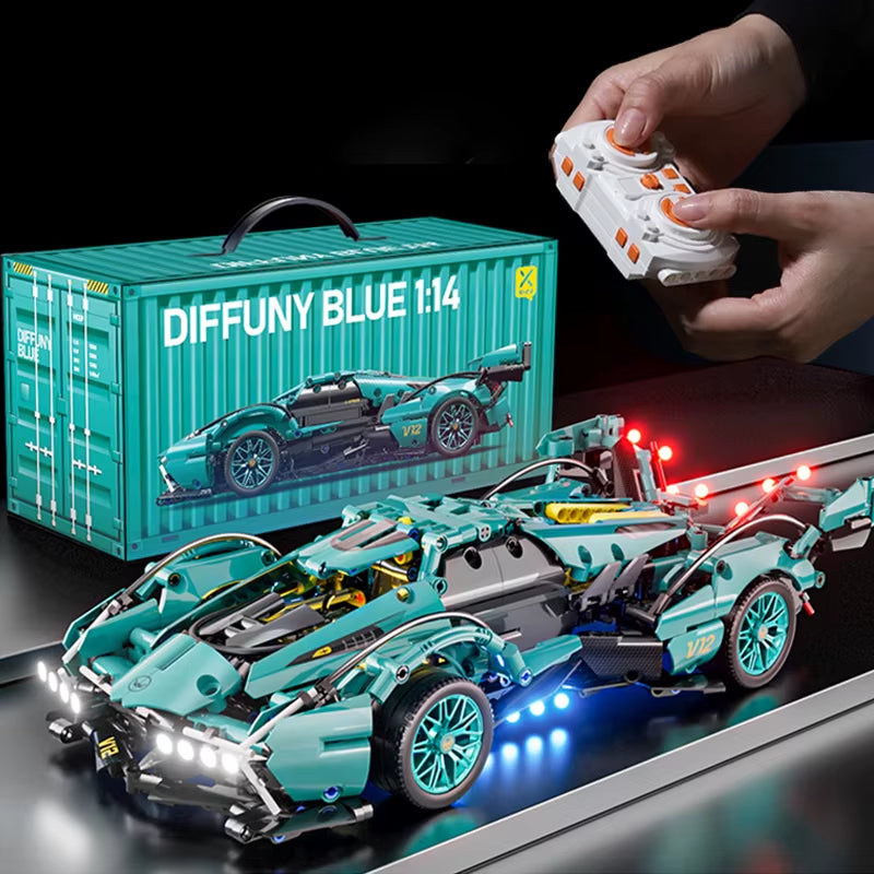2023 Building Blocks Concept Edition Sports Car Super Racing Building Blocks Brick Model Overspeed Car Toy Children'S Gift