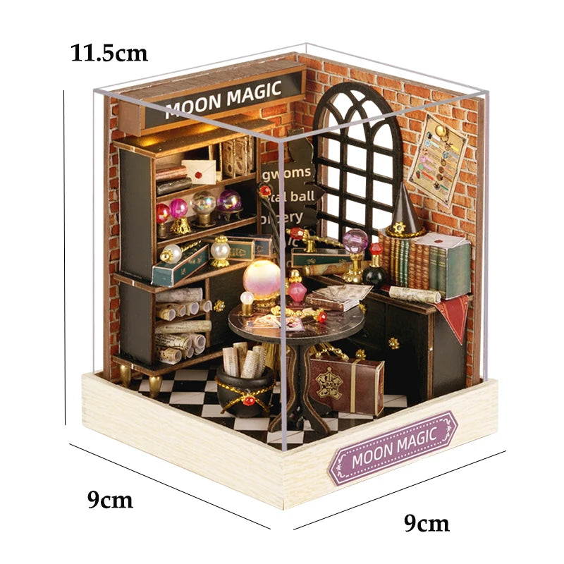 Mini Doll House Kit DIY Flower House Handmade 3D Puzzle Assembly Building Model Toys Home Bedroom Decoration with Furniture Gift
