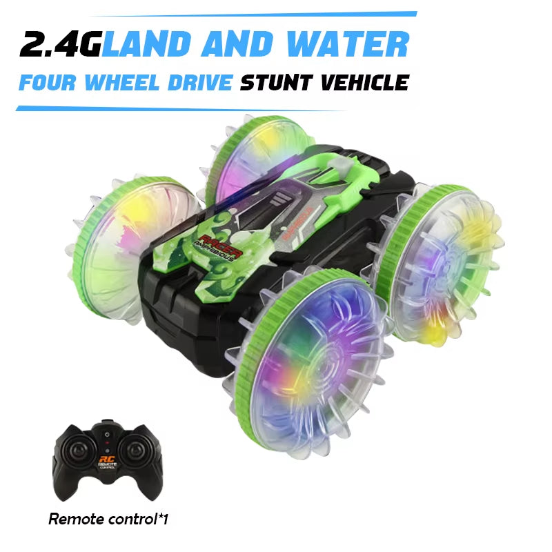 Amphibious RC Car Remote Control Stunt Car Vehicle Double-Sided Flip Driving Drift Rc Cars Outdoor Toys for Boys Children'S Gift