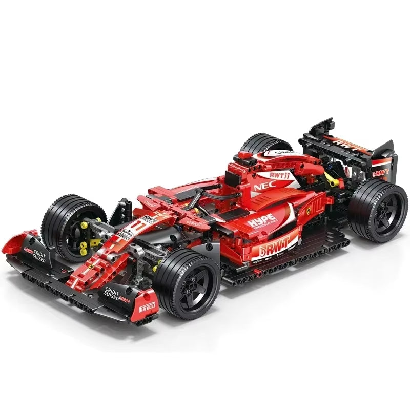 1280Pcs High-Tech Formula Cars 023005 Red F1 Building Blocks Sports Racing Cars Super Model Kits Bricks Toys for Kids Boys Gifts
