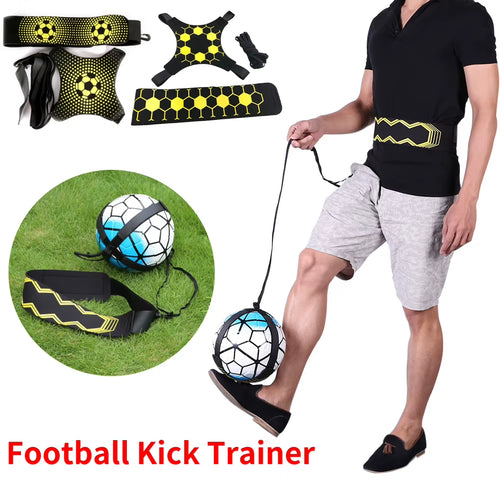 Adjustable Football Kick Trainer Soccer Ball Training Equipment Soccer Trainer Solo Practice Elastic Belt Sports Assistance