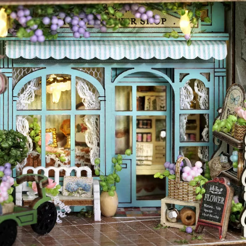 Mini Doll House DIY Small House 3D Puzzle Assembly Building Model Toys Home Bedroom Decoration with Furniture LED Lights Gifts