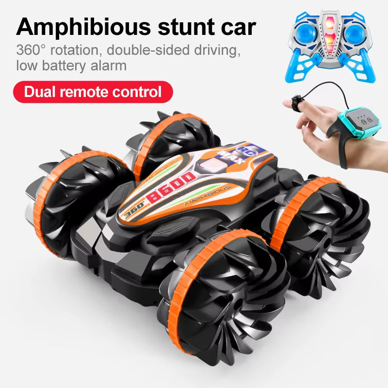 Amphibious RC Car Remote Control Stunt Car Vehicle Double-Sided Flip Driving Drift Rc Cars Outdoor Toys for Boys Children'S Gift