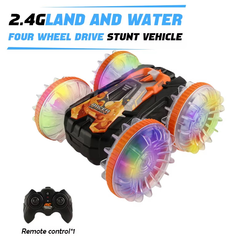 Amphibious RC Car Remote Control Stunt Car Vehicle Double-Sided Flip Driving Drift Rc Cars Outdoor Toys for Boys Children'S Gift