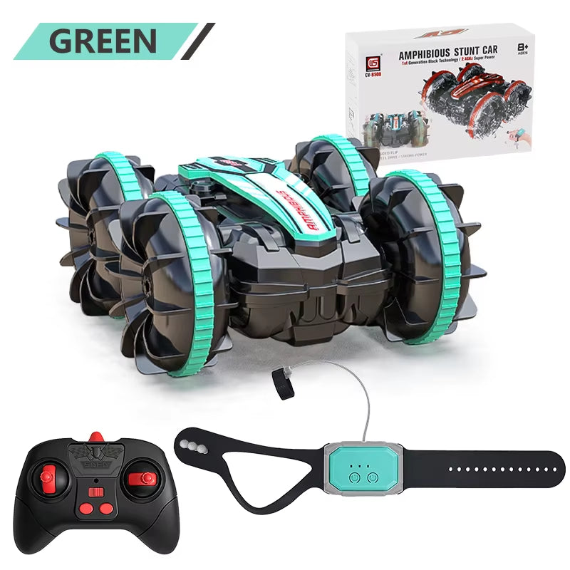 Amphibious RC Car Remote Control Stunt Car Vehicle Double-Sided Flip Driving Drift Rc Cars Outdoor Toys for Boys Children'S Gift