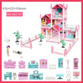 Children'S Music Doll House Assembly Villa House 3D DIY Dream Princess Castle Villa Assembly Doll House Set Toy Girl Family Toy